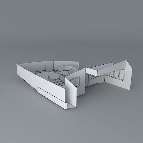 Octagonal themed garden  Free 3D model_3