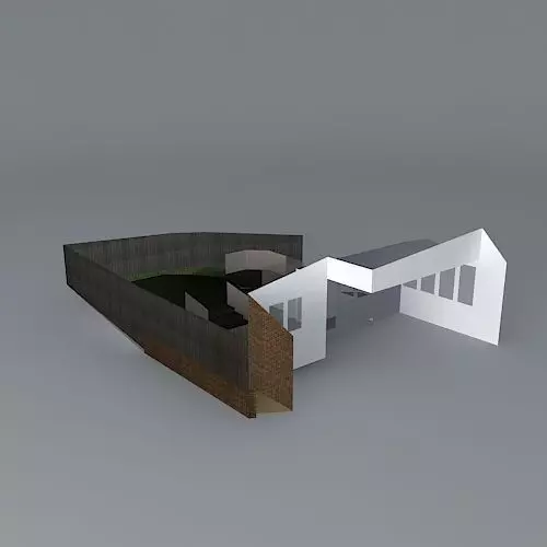 Octagonal themed garden  Free 3D model_0