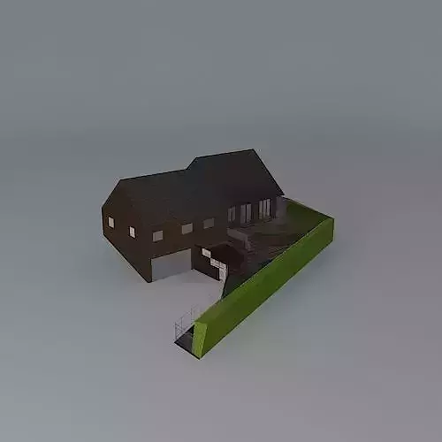 A complicated sloping rear garden site 