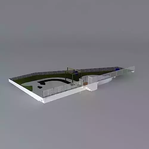 Town garden on a slight slope with terraces