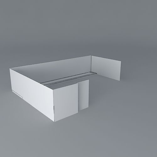 Courtyard garden design Free 3D model_3