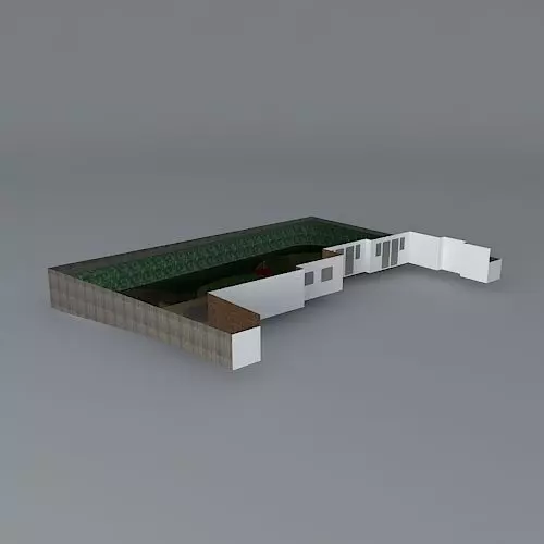 Garden design for garden on slope Free 3D model