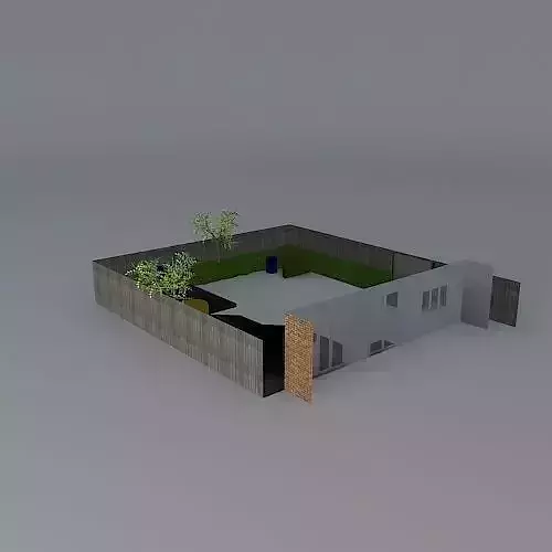 Rear garden design simple and contemporary