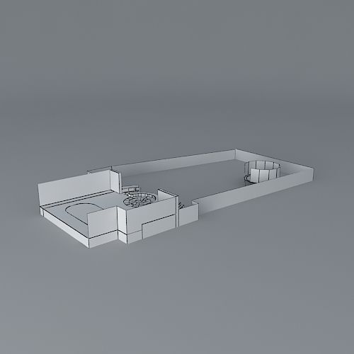 Garden design  Free 3D model_3