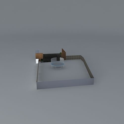 Garden design Free 3D model_2