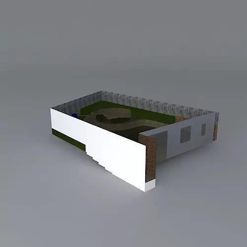 A terraced garden on a slope Free 3D model