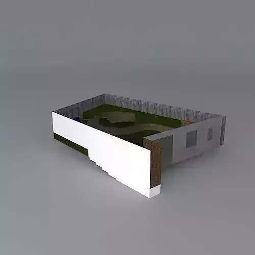 A terraced garden on a slope