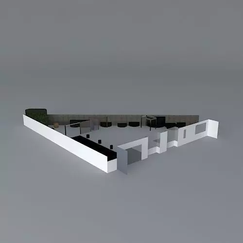 Contemporary feel to rear garden design  Free 3D model_0