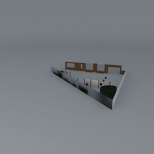 Contemporary feel to rear garden design  Free 3D model_1