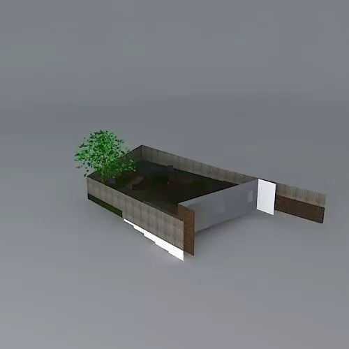 Sloping garden option with terraces Free 3D model