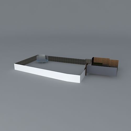 Garden design Free 3D model_1