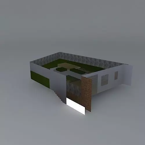 A contemporary garden design Free 3D model