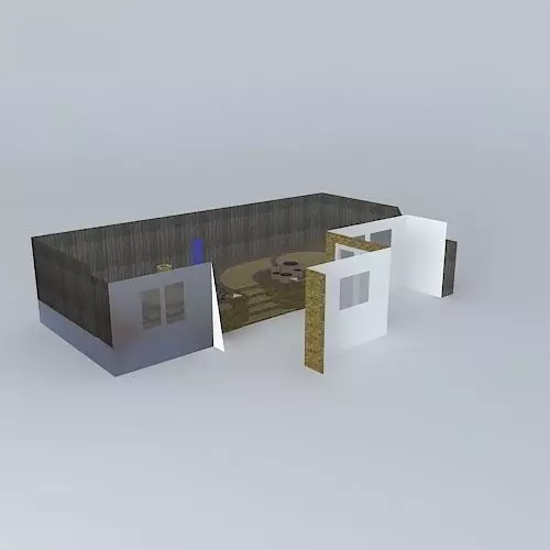 Low maintenance garden  Free 3D model_0