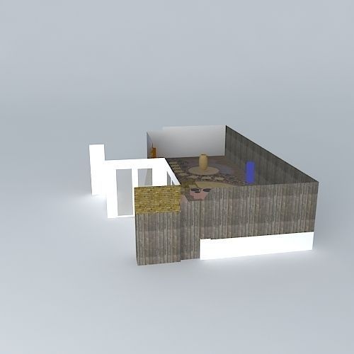 Low maintenance garden  Free 3D model_2