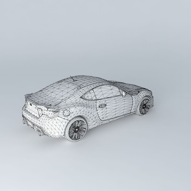 Subaru BRZ FA20 2014 Free 3D model_4