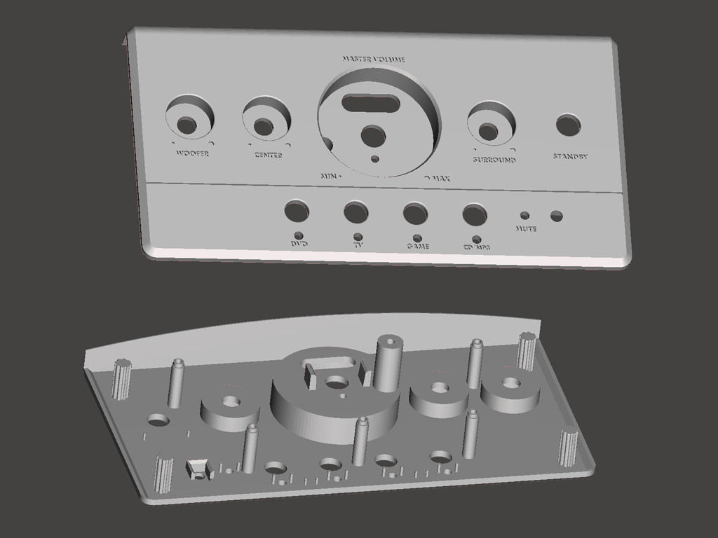 Sound system control panel Free 3D print model_3