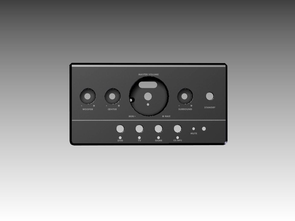 Sound system control panel Free 3D print model_2