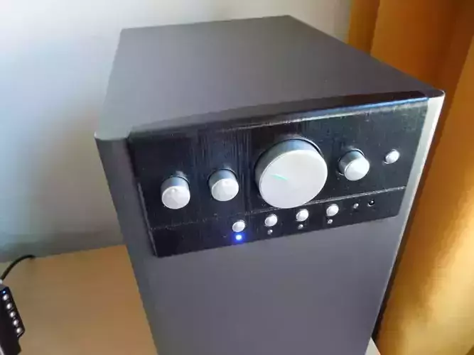 Sound system control panel Free 3D print model