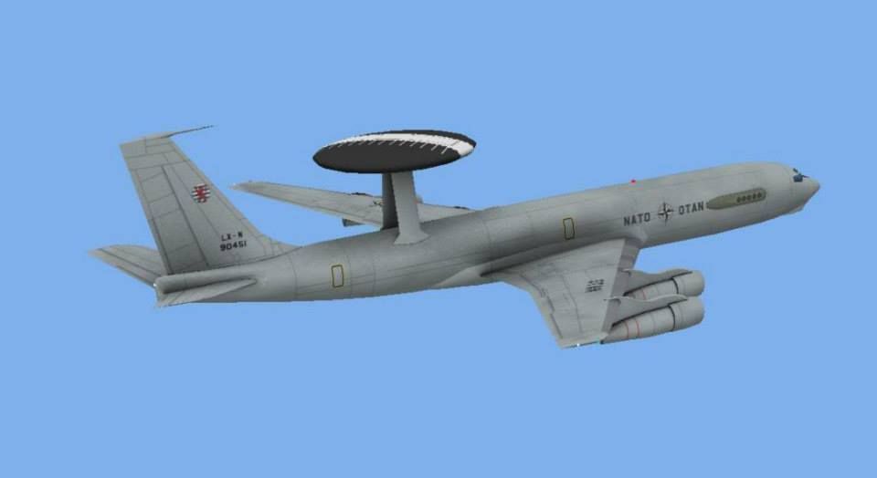 E-3 AWACS Low-poly 3D model_3