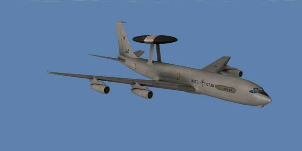 E-3 AWACS Low-poly 3D model_4
