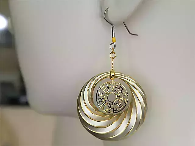 Cyclide Ritual Earrings 3D model