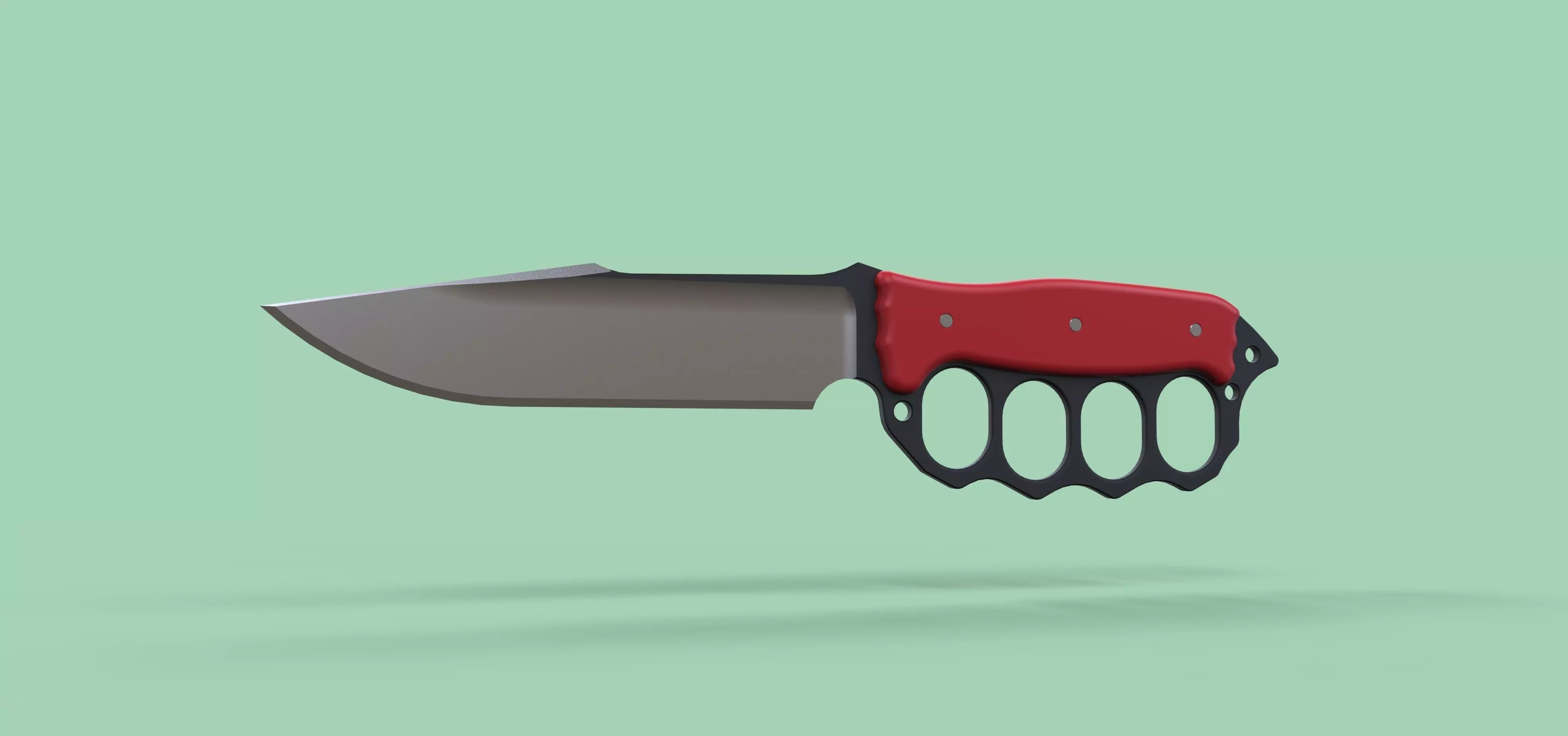 Dagger knife 3D model_0