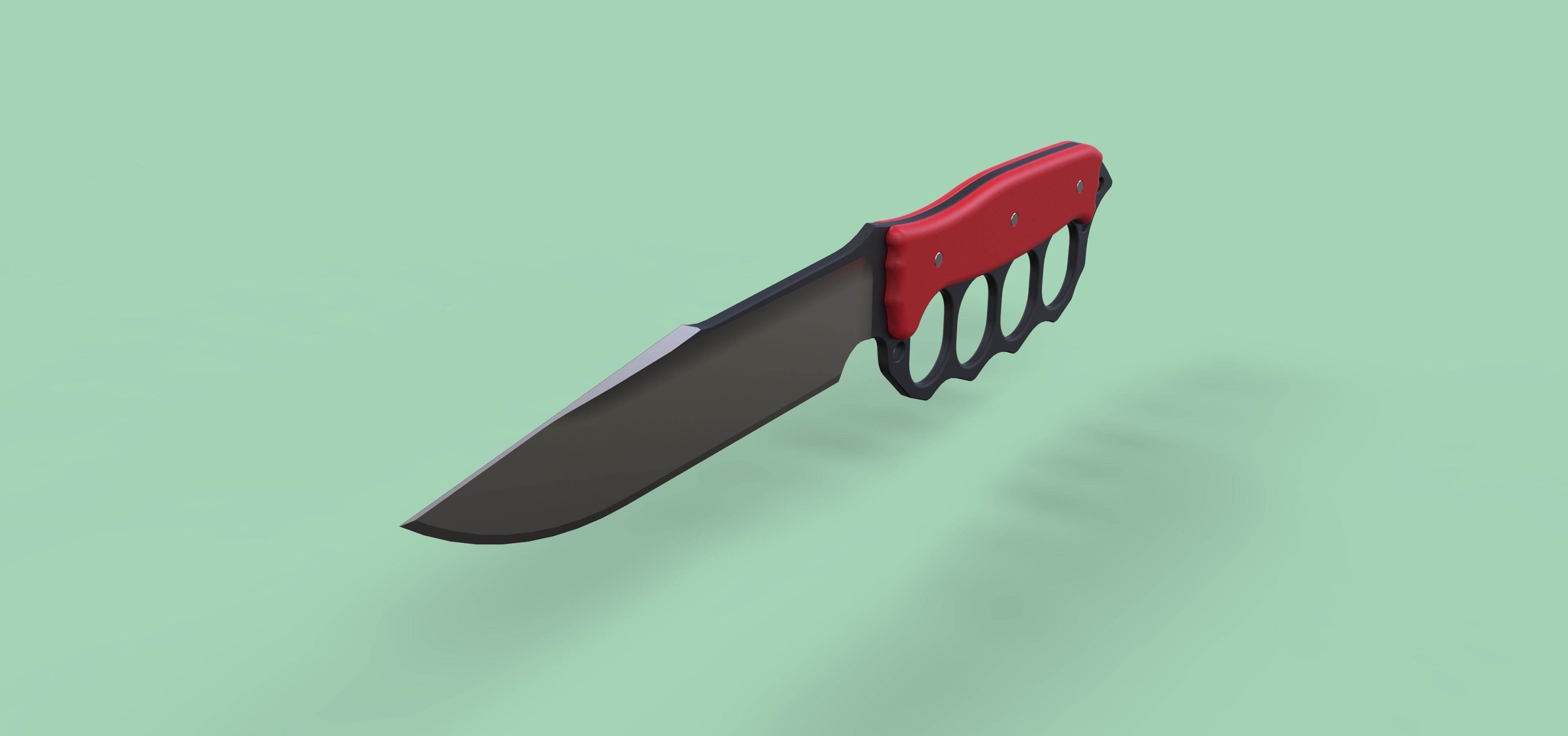 Dagger knife 3D model_3