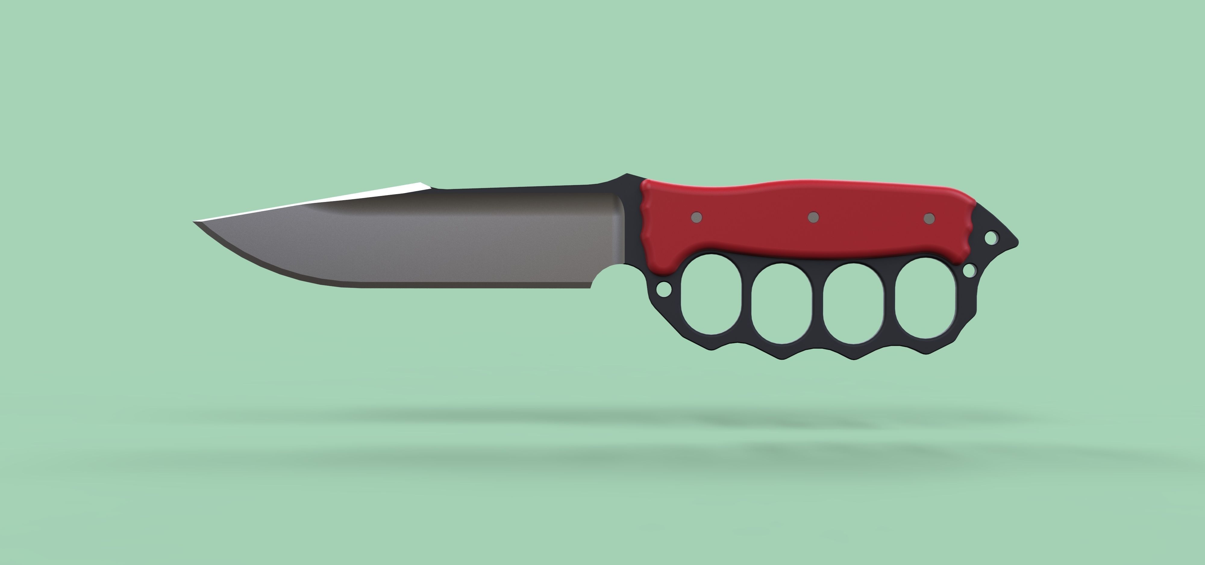 Dagger knife 3D model_2