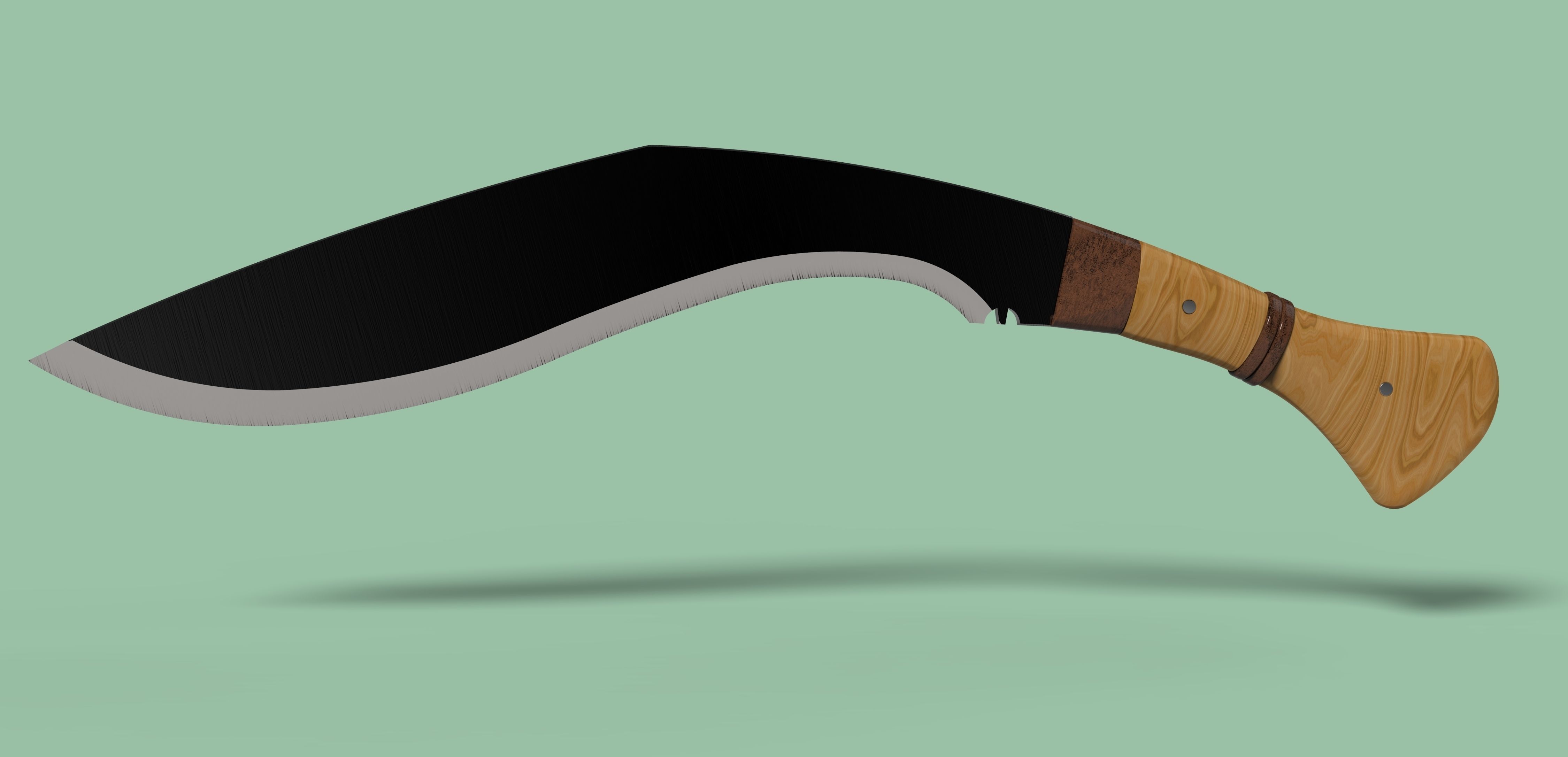 Kukri knife 3D model_1