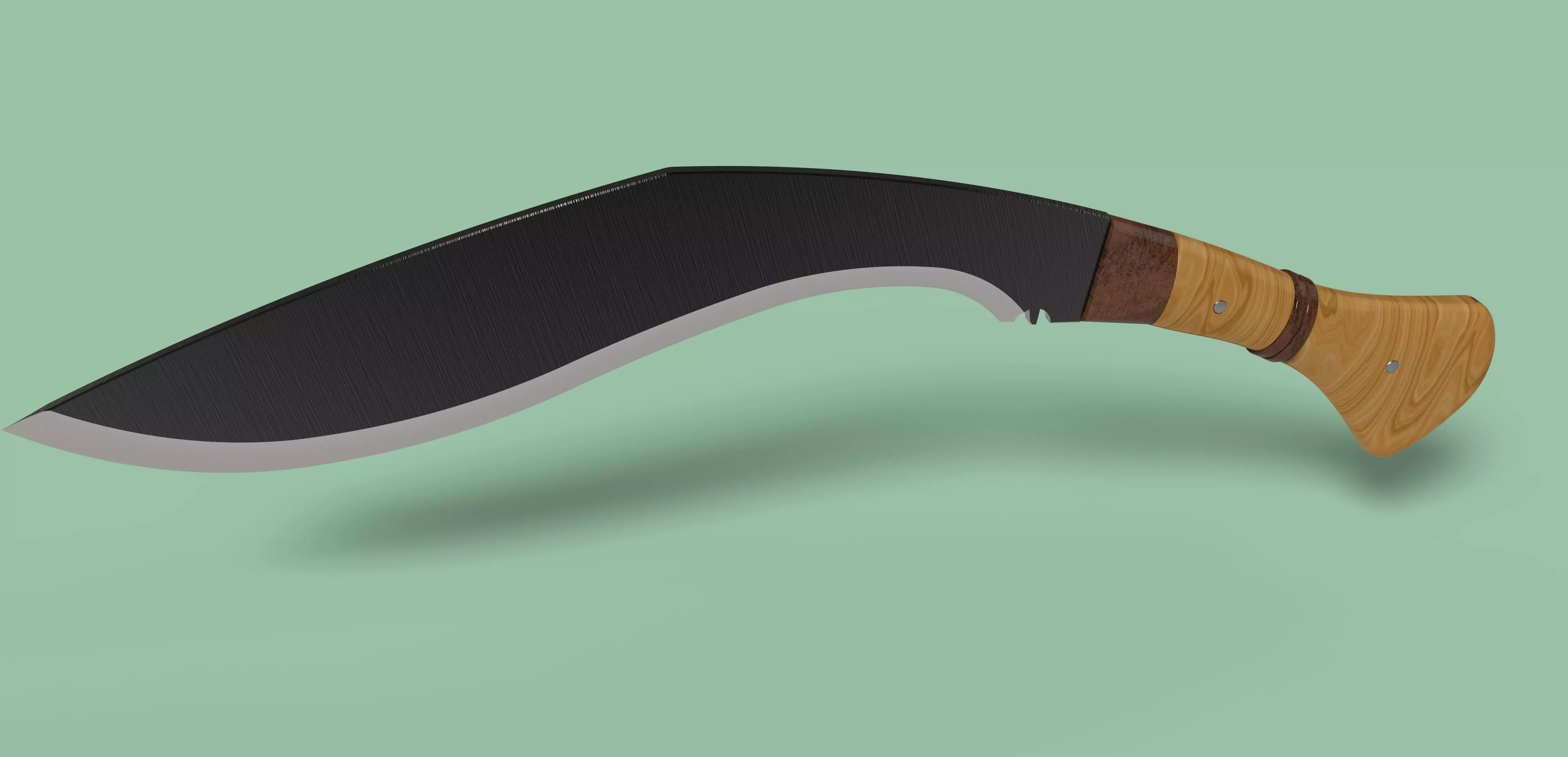 Kukri knife 3D model_0