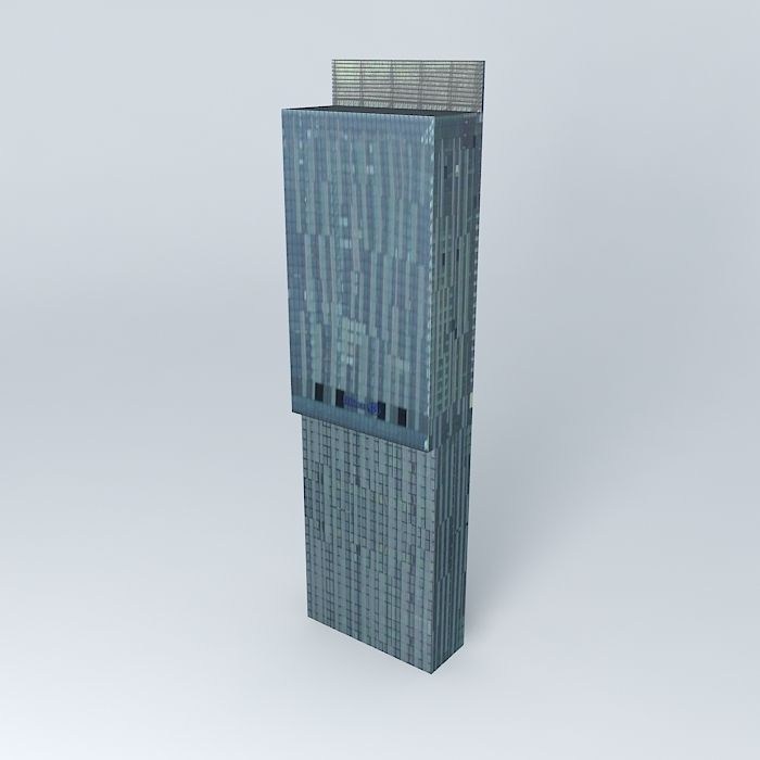 Beetham Tower, Manchester, UK Free 3D model_1