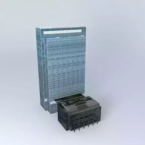 10 Upper Bank Street, London Free 3D model