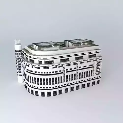 20 Cabot Square, London Free 3D model