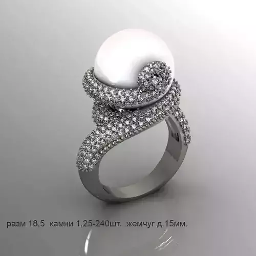 ring with diamonds and pearls 024