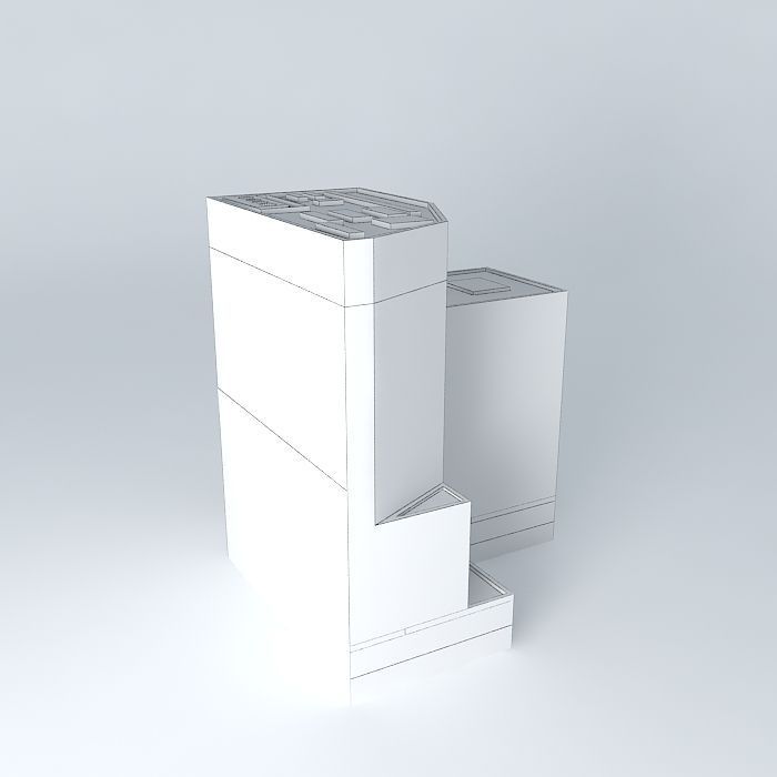 1 Cabot Square, London Free 3D model_3