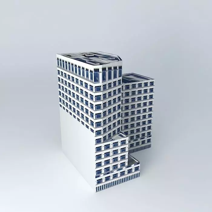 1 Cabot Square, London Free 3D model_0