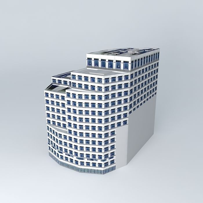 1 Cabot Square, London Free 3D model_1