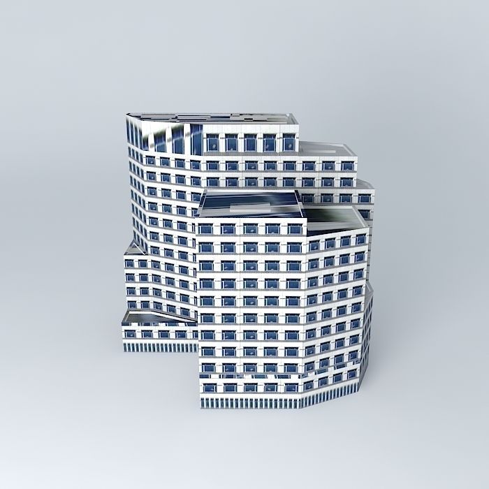 1 Cabot Square, London Free 3D model_2