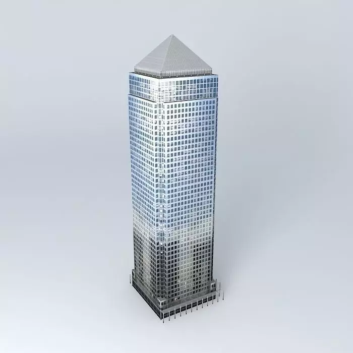 One Canada Square, Canary Wharf, London, UK Free 3D model_0
