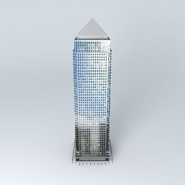 One Canada Square, Canary Wharf, London, UK Free 3D model_2