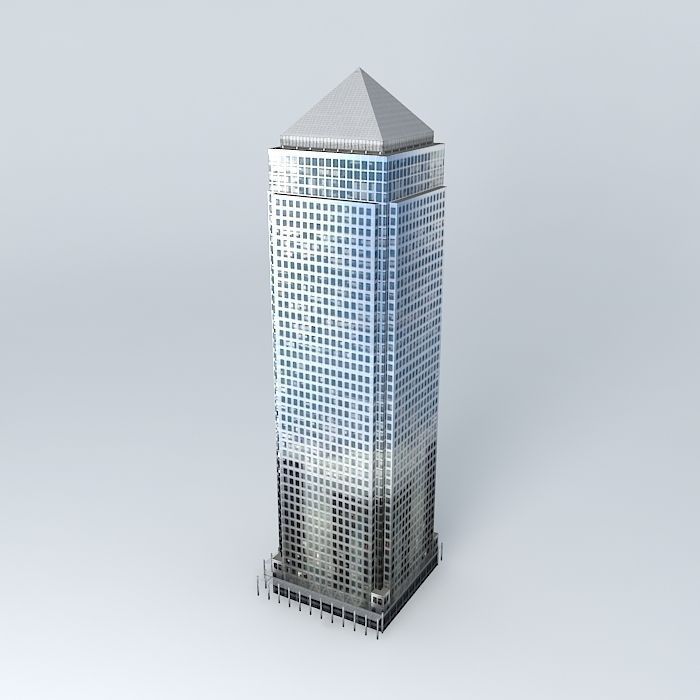 One Canada Square, Canary Wharf, London, UK Free 3D model_1