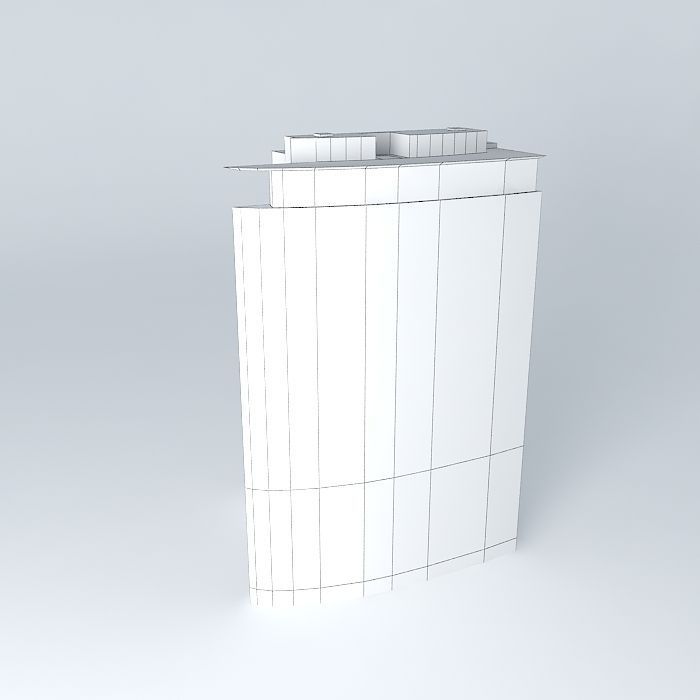 1 West India Quay, London Free 3D model_3