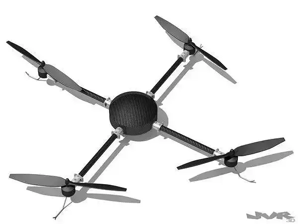 Quadcopter drone with propellers