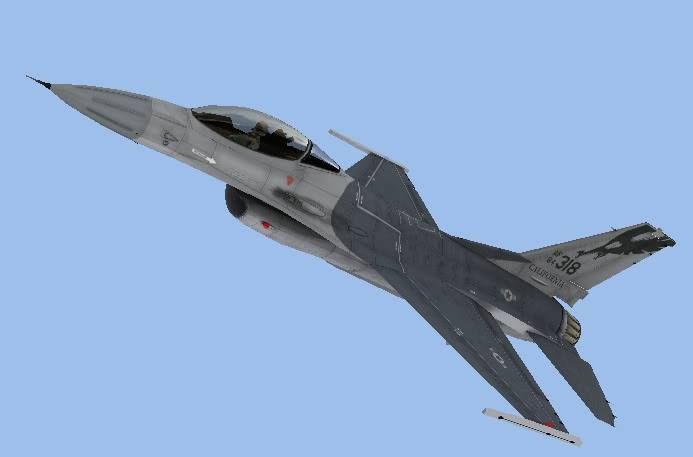 F-16C Fighting Falcon USAF Low-poly 3D model_5