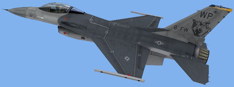 F-16C Fighting Falcon USAF Low-poly 3D model_1