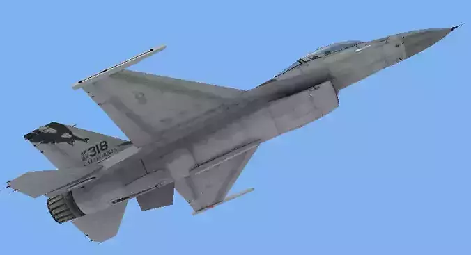 F-16C Fighting Falcon USAF Low-poly 3D model