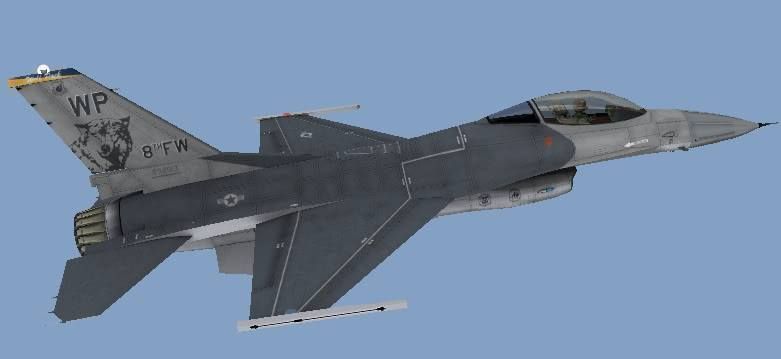 F-16C Fighting Falcon USAF Low-poly 3D model_2