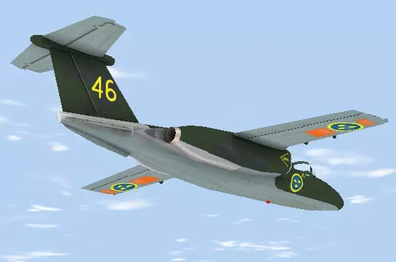 SAAB 105 SK60B Low-poly 3D model