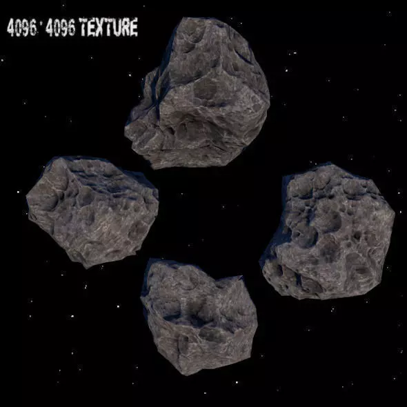 astrodi set 1 meteorite Low-poly 3D model_0