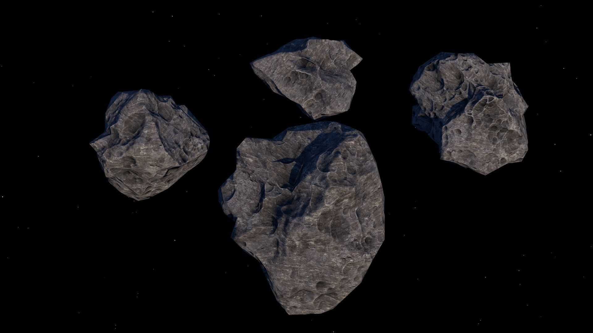 astrodi set 1 meteorite Low-poly 3D model_1